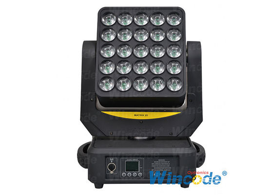 Individual Control Led Moving Head Light 25 *12W Graphic Effects With 3 Phase Motors