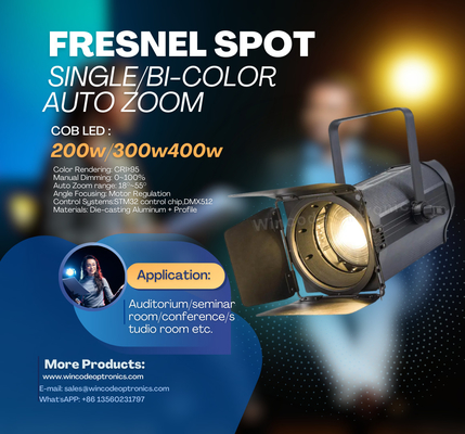 Good price 150W 200W LED Fresnel Warm White Cool White LED  Spotlight Studio Light online