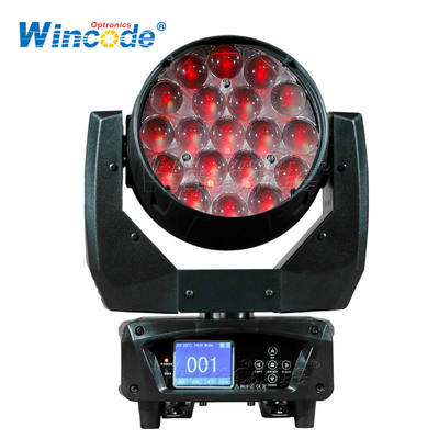 Good price 19x15W RGBW LED Wash Moving Head Light with DMX512 Control and 30000 Lux Brightness for Stage Lighting online
