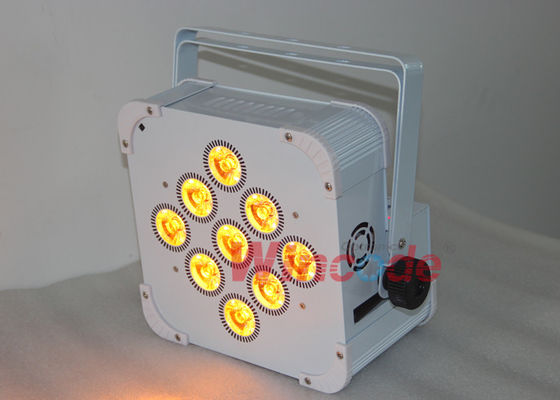 Good price 9 × 8W RGBW 4 In 1 Wireless Battery Powered Led Spotlights 12000mAH Preset Colors online