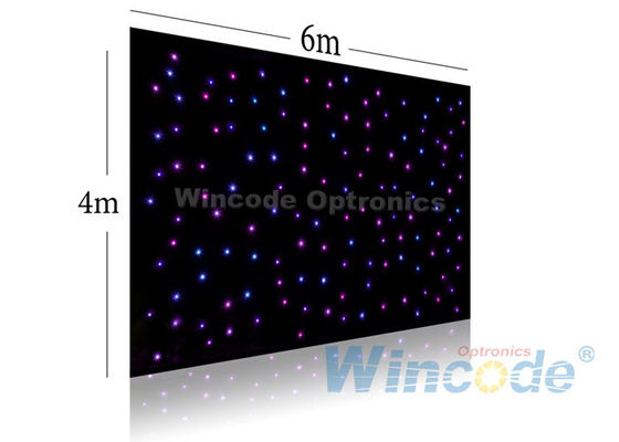 Good price Twinkle Effects LED Star Curtain 4m X 6m , Led Light Curtain Wall RGB / Single Color online